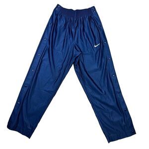 Vintage Nike 90s Tear Away Pants Teen XL (15-18)Navy Snap Warmup Basketball  USA